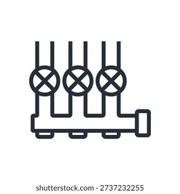 standpipe system icon. vector.Editable stroke.linear style sign for use web design, logo.Symbol illustration.