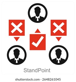 Standpoint vector icon concept design