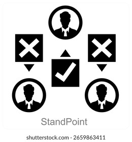 Standpoint vector icon concept design