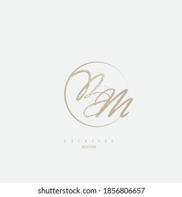 stands for BM logo in gold, luxurious and elegant