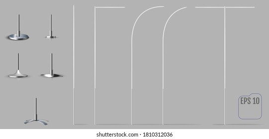 Stands and mounts for banner flags