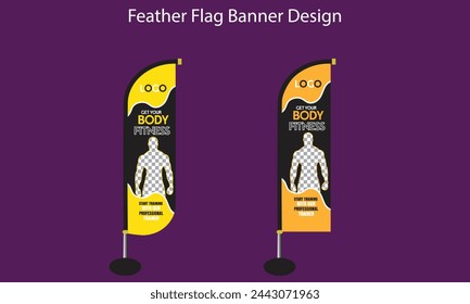 Standup exercise or fitness Wave flag design