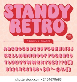 Standy Retro Vintage Display bold Font alphabe