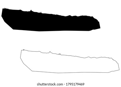 Stanley City (Falkland Islands, British Overseas Territory, United Kingdom) map vector illustration, scribble sketch City of Port Stanley map