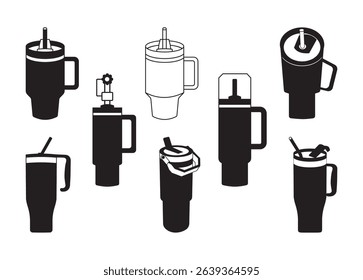 Stanley Tumbler For Print, Stanley Tumbler Clipart, Stanley Tumbler Illustration