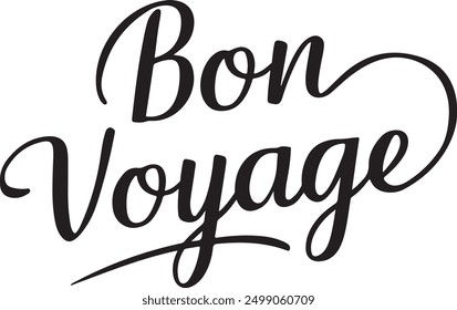 A stanning minimalist design featuring the text " bon voyage