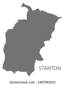 Stanton grey ward map of Derbyshire Dales district in East Midlands England UK