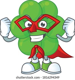 Staphylococcus aureus cartoon drawing concept performed as a Super hero. Vector illustration