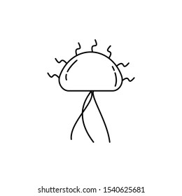 staphylococcus biology bacteria line icon on white background. element of bacterium virus illustration icons. signs symbols can be used for web logo mobile app UI UX