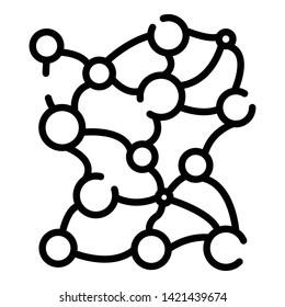 Staphylococcus colony icon. Outline staphylococcus colony vector icon for web design isolated on white background