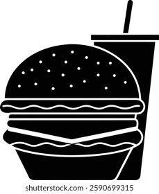 staple of american fast food silhouette