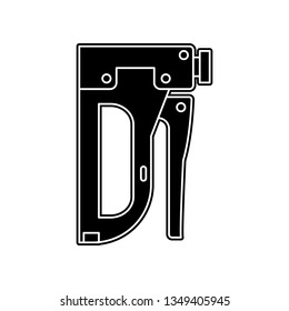 Staple gun  icon. Element of Home repair tool for mobile concept and web apps icon. Glyph, flat icon for website design and development, app development