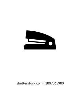 Staple Icon in black flat glyph, filled style isolated on white background