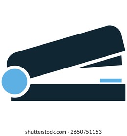 Staple icon vector, representing document organization, binding, and office supplies. Ideal for administrative tasks, paper management, and stationery designs.