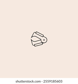 Staple pin remover icon flat vector design.