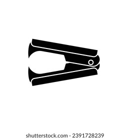 Staple Remover flat silhouette vector on white background. Office supplies icons. Stationery symbols. Element for back to office, back to school concept.