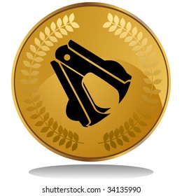 moneda de icono del quitador de grapas