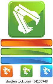quadratisches Hochglanz-Symbol für Stapelentferner