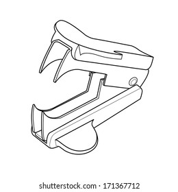 staple removers out line vector