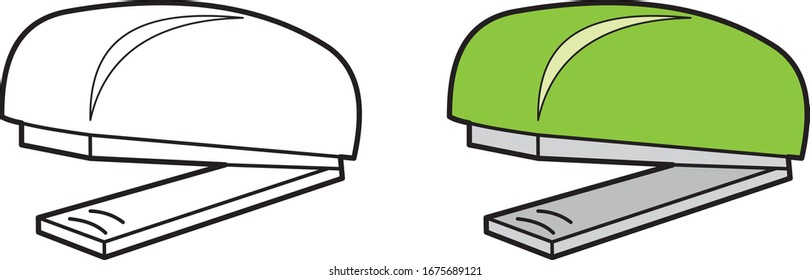 Staple Stationary vector cute drawing, art line and color, vector illustration. 