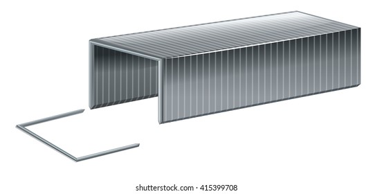 Staple wire on white background illustration