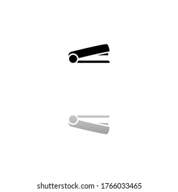Escalador. Símbolo negro sobre fondo blanco. Ilustración simple. Icono de vector plano. Sombra de reflexión de espejo. Se puede utilizar en proyectos de logotipo, web, móvil e interfaz de usuario