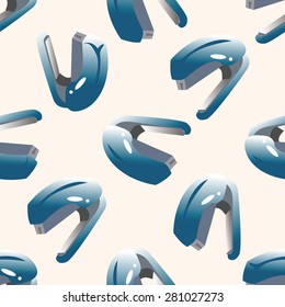 Stapler , cartoon seamless pattern background