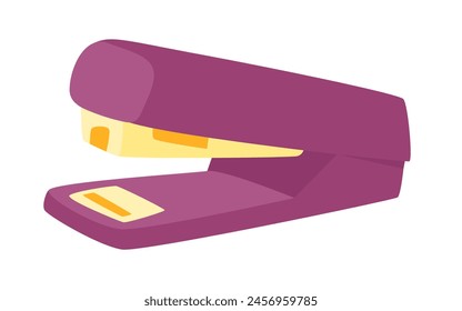 Stapler in flat design. Stationery tool for office paperwork or education. Vector illustration isolated.