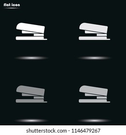 Stapler flat grayscale vector icon.