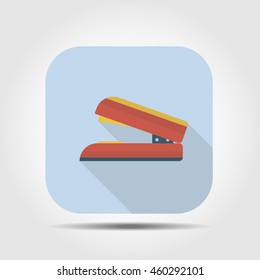 stapler flat icon with long shadow, vector illustration