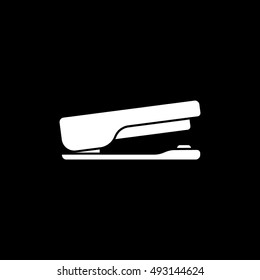 Stapler Flat Icon On Black Background