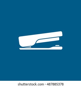 Stapler Flat Icon On Blue Background