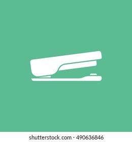 Stapler Flat Icon On Green Background