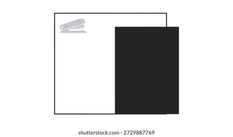 grapadora, gris, metal, papel, hojas, oficina, suministros, papelería, Clip, encuadernación, documentos, lugar de trabajo, equipo, herramienta, escritorio, lugar de trabajo, organización, administración, negocio, profesional, industria, lugar de trabajo, oficina, suministros, papel, hojas, negro, blanco, limpio, simple, mínimo, diseño, gráfico, ilustración, icono, símbolo, logotipo, marca, corporativo, identidad