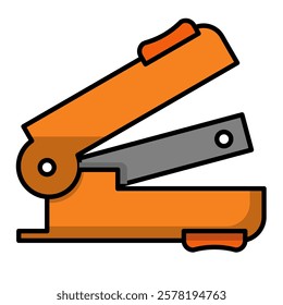 stapler icon. office material icon. lineal color	