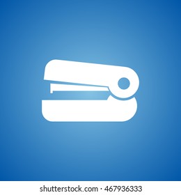 Stapler Icon on blue color.