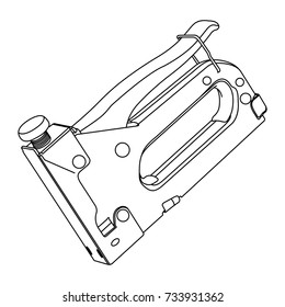 stapler icon on white background, icon, line, tool