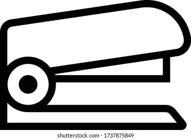 stapler icon outline isolated vector illustration