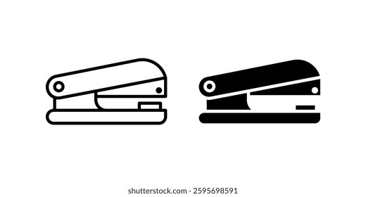 Stapler icon set. Flat illustration of icons on a white background