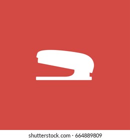 stapler icon. sign design. red background