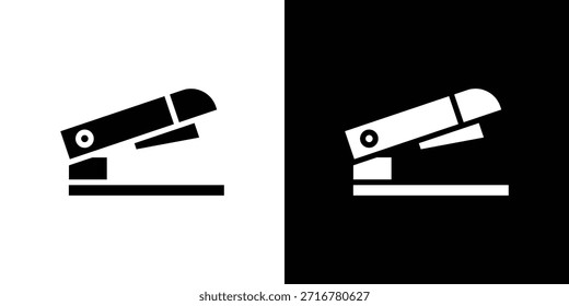 Ícone grampeador silhueta vetor ilustração estilo plano isolado