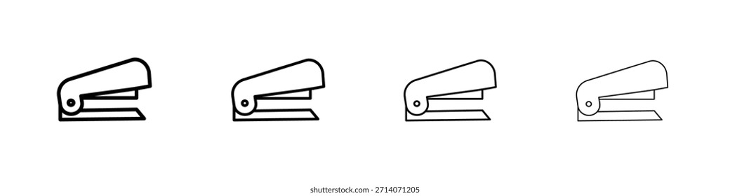 Conjunto de pictogramas de símbolo de ícone de grampeador