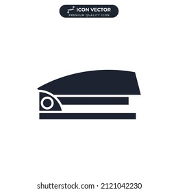 Plantilla de símbolo de icono de grapadora para la ilustración vectorial de la colección de diseño gráfico y web