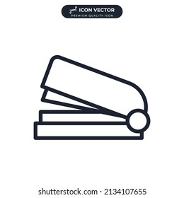 Plantilla de símbolo de icono de grapadora para la ilustración vectorial de la colección de diseño gráfico y web