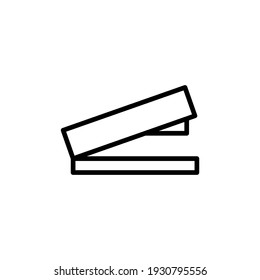 Plantilla de logotipo de ilustración vectorial de icono de grapador para muchos fines. Aislado sobre fondo blanco.
