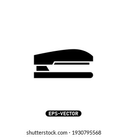 Plantilla de logotipo de ilustración vectorial de icono de grapador para muchos fines. Aislado sobre fondo blanco.