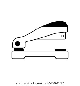 Stapler icon with white background vector stock illustration