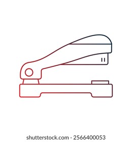 Stapler icon with white background vector stock illustration