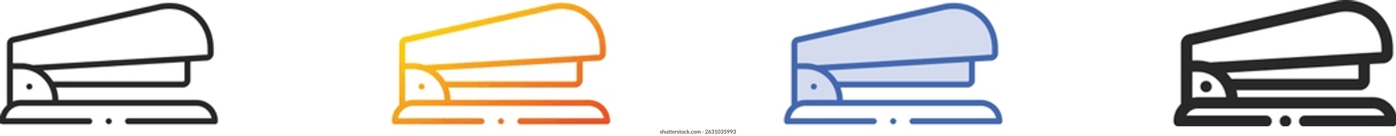 stapler icon.Thin Linear, Gradient, Blue Stroke and bold Style Design Isolated On White Background