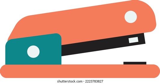 stapler illustration in minimal style isolated on background